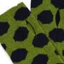 Green and blue spotty lambswool fingerless gloves